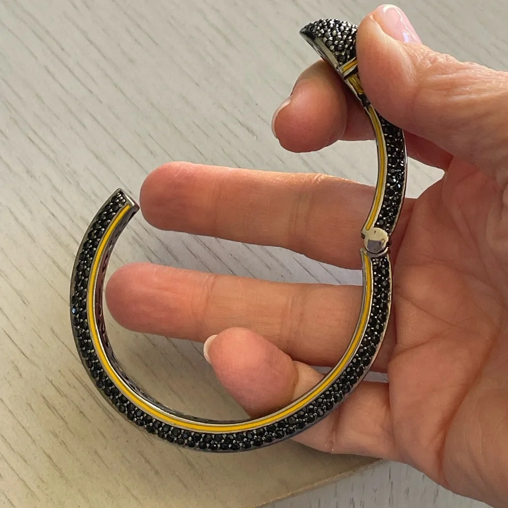 Matthew Campbell Laurenza MCL Yellow Deco Black Sapphire Bracelet - Picture 4 of 7